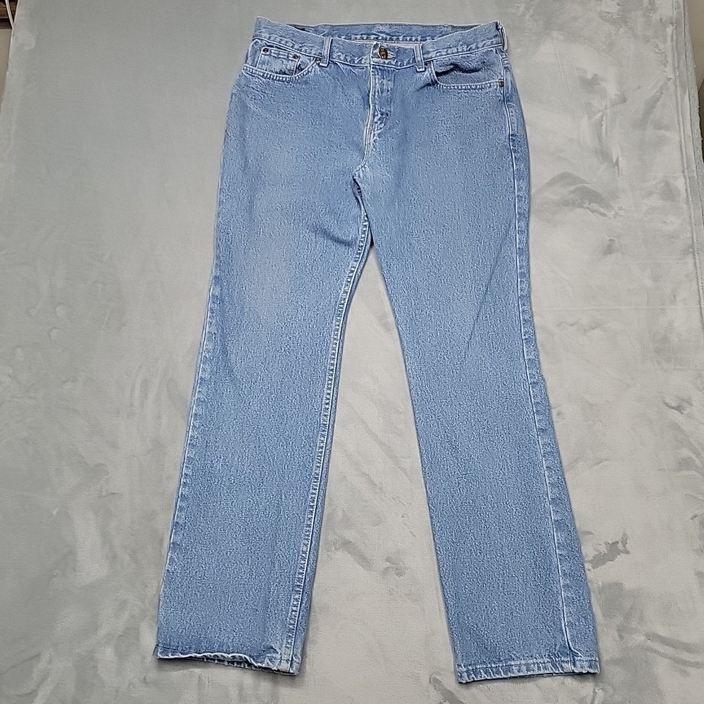 Lee Jeans Mens 36x32 Blue Chicago Straight Leg Relaxed Fit Casual Denim Workwear